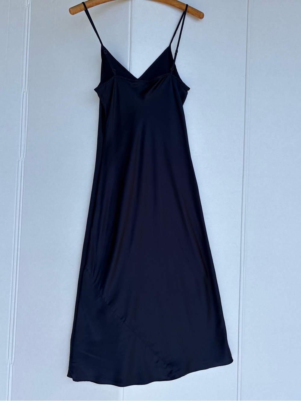 Quince Silk Navy Midi Slip Dress - Picture 7 of 9